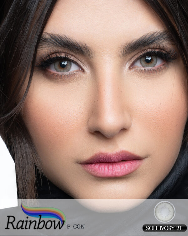 لنز رنگی خاکی/عسلی Sole Ivory رینبو دو تن