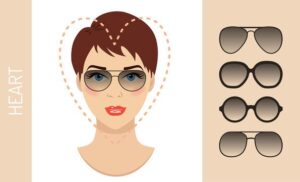 عینک برای صورت قلبی‌شکل (Heart Face)