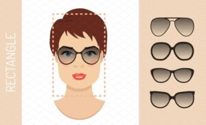 عینک برای صورت کشیده / مستطیلی (Oblong/Rectangular)