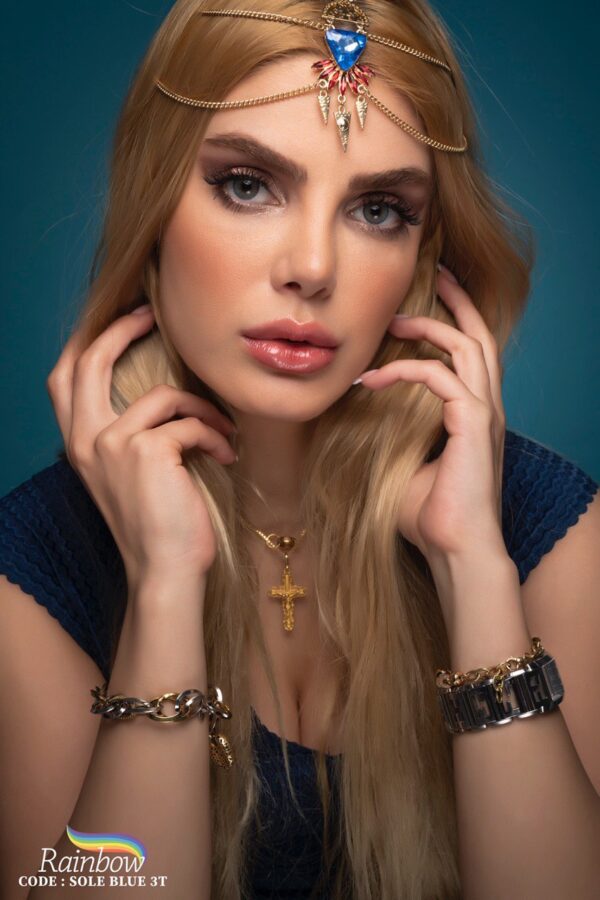 لنز رنگی و طبی رنگی Sole Blue رینبو سه تن