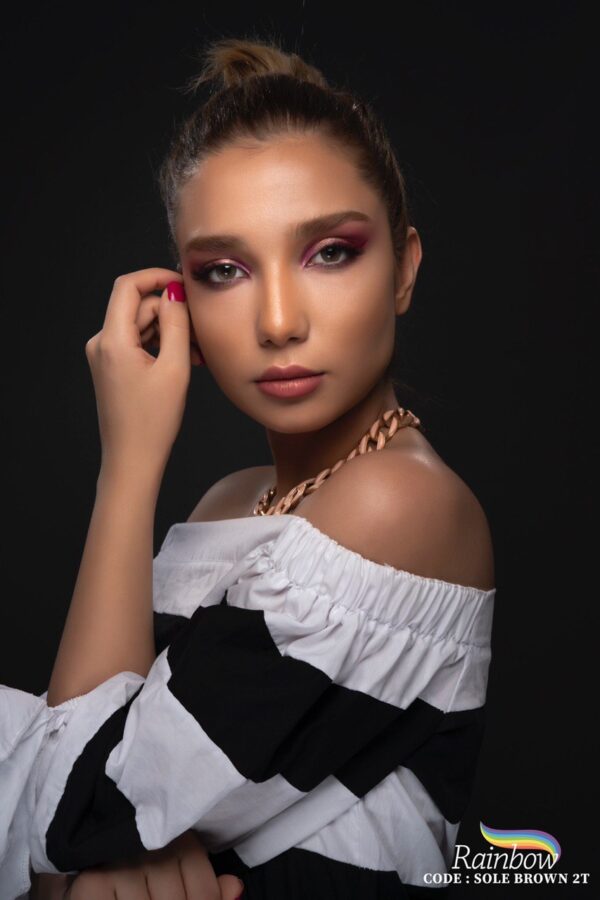لنز طبی رنگی Sole Brown برند رینبو