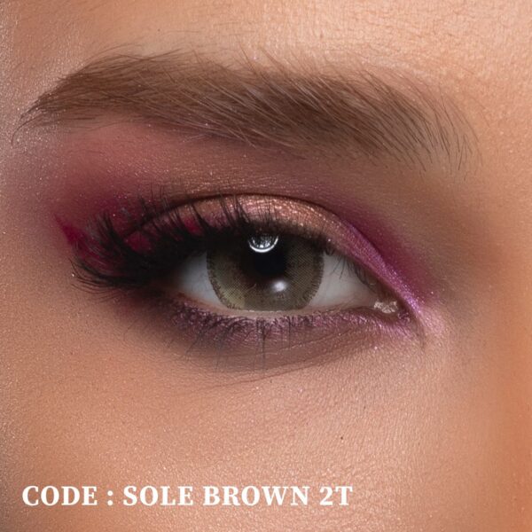 لنز طبی رنگی Sole Brown برند رینبو دو تن