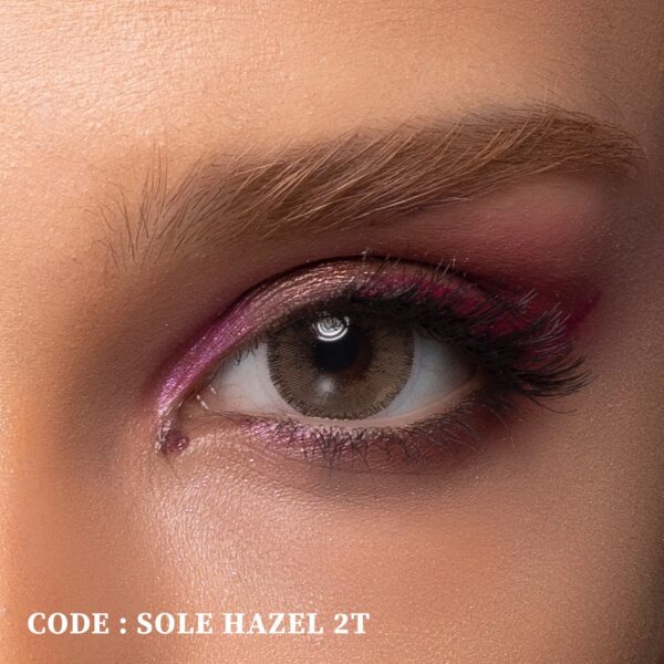 لنز طبی رنگی قهوه ای عسلی Sole Hazel رینبو دو تن