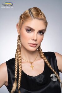 لنز طبی رنگی فصلی طوسی رینبو (Rainbow) کد 101