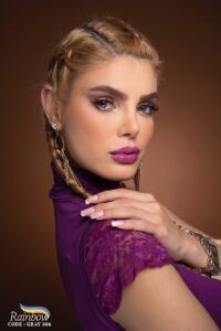لنز طبی رنگی فصلی طوسی رینبو (Rainbow) کد 303