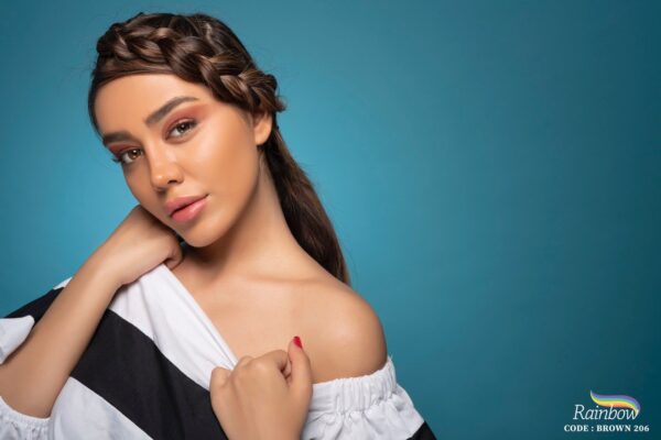 لنز طبی رنگی فصلی قهوه‌ای رینبو (Rainbow)