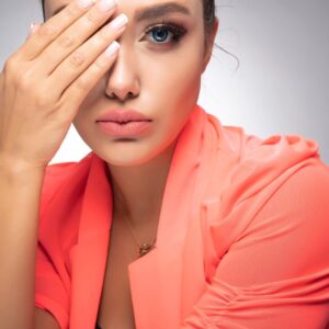 لنز طبی رنگی آبی سالانه رینبو کد 211