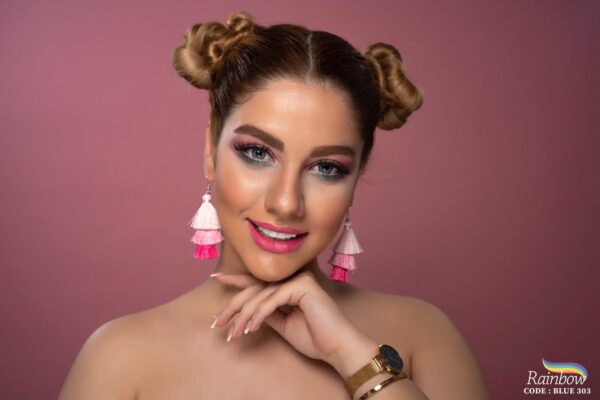 لنز طبی رنگی آبی سالانه رینبو کد303