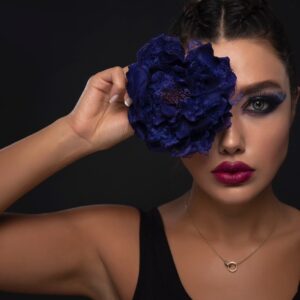 لنز طبی رنگی آبی سالانه رینبو کد 306