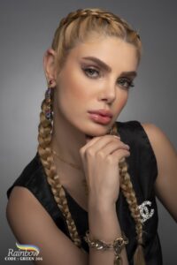 لنز طبی رنگی فصلی سبز رینبو (Rainbow) کد306